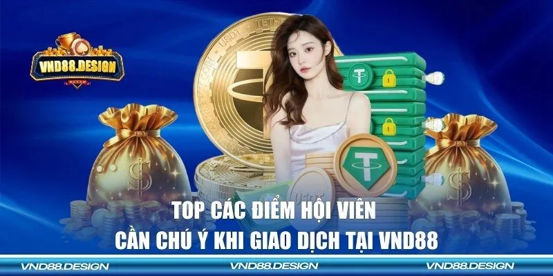 Top các điểm hội viên cần chú ý khi giao dịch tại VND88