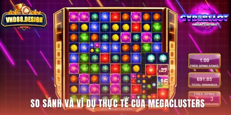 Megacluster 16 khác biệt Megaways ở cơ chế phân tách vi mô